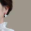 Pendientes de flor azul de diseño único pendientes de pintura de lujo ligero estilo francés de alta calidad pendientes de moda nuevos 2023