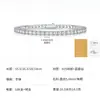 Pulsera de tenis de moissanita de plata S925 para mujer, estilo nuevo, pulsera unisex chapada en oro y plata, artículo más vendido para ventas transfronterizas, en stock