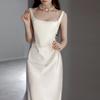 Venta al por mayor de Vestidos de Boda Ligeros de Satén de Comercio Exterior 2026 Nuevos Vestidos de Boda Simples Modestos Vintage con Cola Pequeña y Tirantes Finos Vestidos de Noche
