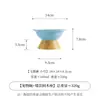 Estilo Ins Cor Macaron Proteção de Borda Tigela para Pet Tigela Cerâmica de Alto Valor Tigela para Gato Tigela para Cachorro Tigela de Comida Anti-Queixo Preto Tigela para Gato
