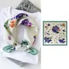 53 Lenços de Seda com Sensação de Luxo Leve e de Alta Qualidade, Lenço de Seda 100% Amora, Lenço Quadrado Elegante, Presente de Dia das Mães