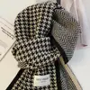 Bufanda de pata de gallo para mujer, de alta gama, para invierno, nueva, con ambiente de primavera y otoño, chal versátil, bufanda tejida para protección cálida del cuello