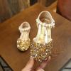 Primavera 2025, nueva moda coreana para niñas, zapatos de princesa brillantes y fáciles de combinar, tacones altos de perla de verano.