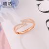 Xi Gu J0156 S925 Anillo geométrico de diamantes con destellos de plata para mujer, anillo de moda con temperamento, anillo de dedo de diseño abierto