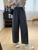 Pantalones Casuales Cropped Rectos Holgados de Lyocell Tencel Transpirables y Frescos para Mujer, Pantalones Tipo Globo Finos de Verano