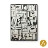 Pintura decorativa estilo industrial preto e branco abstrato pintura de parede geométrica criativa moderna estilo designer sala modelo de exposição mural