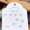 Acessórios de Arte para Unhas de Resina Desenho Animado Kitty Ursinho Morango Acessórios para Unhas DIY Brincos Capa de Celular Acessórios de Unha Vestíveis
