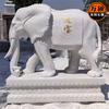 Escultura de Piedra Animal Quyang, Escultura de Piedra de Mármol Blanco, Puerta de Hotel en Lugar Escénico, Escultura de Piedra de Elefante Auspicioso, Adornos Decorativos de Boceto