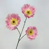 Flores Artificiales Amapola de 3 Cabezas Pintura al Óleo Vintage Amapola Decoración de Boda Exhibición de Arreglos Florales Flores Falsas