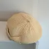 Boina Elegante de Tricô com Laço, Chapéu de Pintor de Malha Moderno e Artístico, Chapéu que Afina o Rosto, Fornecimento Atacadista de Fábrica