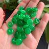 Colgante de Nudo Ping An de Jade Blanco Jade Dongling Jade Seda Dorada Natural de 12 mm Cuentas de Ábaco Accesorios de Joyería DIY