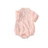 Cheongsam Antiguo de Bebé Abrigo Ropa para Pedos Verano Delgado Ropa de Verano para Niñas y Bebés Sombrero-Camisa de Luna Llena Ropa para Gatear