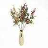 Fuente Transfronteriza Flor de Cuatro Hojas Fruta Roja Decoración del Hogar Europea Árbol de Navidad Flor de Espuma Arreglo Floral Flor Artificial Fruta de la Suerte