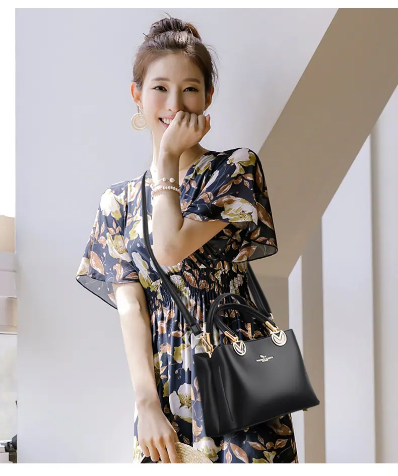 女士包包2021新款时尚韩版手提包妈妈包中年女包婆婆包单肩斜挎包