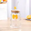 Taza de Bebida para Mujer con Forma de Nube Linda, Taza de una Sola Capa de Gran Capacidad, Taza con Lazo Resistente a Altas Temperaturas, Vaso de Agua de Vidrio de Borosilicato Alto