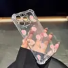 Capa de Celular Doce de Morango com Glitter Estilo Ins para iPhone 18 Pro Max, Adequada para iPhone 15, 16 e 13, com Furos Finos