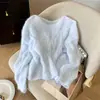 Prenda de punto para mujer de venta caliente transfronteriza con diseño de perlas estilo coreano, color liso, ligeramente calada, estilo relajado, nuevo producto de verano 2026