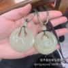 Jade afegão raiz de lótus rosa dupla face pingente de Buda nada jade abraço colar de Buda pingente de jade vivo