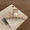 Pinza para el Cabello de Perlas de Estilo Francés de Nicho para Mujer, Pinza Grande de Estilo Hepburn de Alta Gama para Cabello Grueso, Pinza de Tiburón