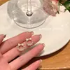 Brincos de Laço com Pérolas para Mulheres no Verão, Design de Nicho, Presilhas de Orelha de Luxo, Sem Furo na Orelha, Brincos Estilo Coreano de Luxo Leve