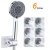 Producto Nuevo Más Vendido: Juego de Ducha a Presión de Seis Funciones para Baño del Hogar, Cabezal de Ducha de Mano Potente a Presión, Juego de Tres Piezas