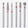 Manicure terno ferramentas removedor de unhas cabeça de moagem carborundum russo diamante frontal 6 caixa cabeça de tratamento frontal