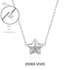 Tiktok El Más Vendido Top Diez Collar Magnético de Estrella Tridimensional Importado Diseño Completo de Diamante Cadena Versátil Simple para la Clavícula