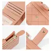 Cartera para Mujer Lingge Coreana Más Vendida Puntada Corta Pequeña 80% de Descuento Porta Tarjetas de Broche de PU Venta al por Mayor