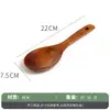 Colher de Madeira Mais Vendida com Cabo Longo, Espátula de Madeira, Espátula de Cozinha, Espátula Antiaderente, Colher para Saltear, Conjunto de Utensílios de Cozinha de Madeira