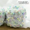 Hilo de Ping Pong Multicolor, Hilo con Puntos, Hilo de Tejer Hecho a Mano para Suéteres y Bufandas, Hilo de Pompones, Agujas de Tejer