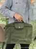 Bolsa Plegable para Computadora de Nylon con Dragón Incrustado Puede Caber Papel de Archivo A4 Portátil de 14 pulgadas Bolso de Mano Maletín Dumplings