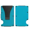 AMAZON AMAZON venta caliente aleación de aluminio RFID tarjetero para tarjetas tarjetero anti-robo cepillo tarjeta de crédito tarjeta bancaria cartera