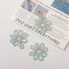 Dopamina flor rosa color de contraste dulce personalidad diseño diy tejido a mano material de horquilla pendientes de cuentas al por mayor
