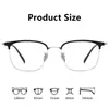 Gafas Danyang Gafas para Miopía Montura de Gafas Ultraligera para Hombre Montura de Gafas de Titanio Puro Línea de Cejas de Titanio Completo Montura de Gafas de Media Montura 50002M