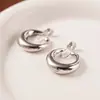 Aretes Rotatorios con Forma de Media Luna Brillante Clásicos Franceses para Incienso de Mosquitos, Clip para Oreja Circular Simple de Alto Nivel para Mujer sin Agujeros