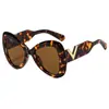 Gafas de sol de moda transfronterizas, nuevo estilo de influencer europeo y americano Ins 2025, forma de V, montura grande tipo mariposa para mujer, adelgazantes y con protección UV