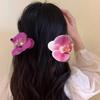 Estilo bohemio de vacaciones clip de flor rosa clip de tiburón para el corazón de chica网红 dulce de alta calidad accesorios para el cabello
