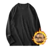 Camiseta Masculina com Forro de Lã e Manga Longa, Camiseta Camada Interna Masculina para Outono e Inverno, Top Quente de Lã Dupla Face, Atacado