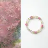 Flores de Begônia, A Vida Vale a PenaPulseira de Cristal Natural Toque Nicho Pulseira de Quartzo Rosa Flor de Cerejeira