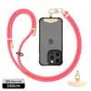Lanyard para teléfono móvil con explosiones se puede colgar en la espalda cuerda ajustable para colgar en el cuello cuerda tejida corta para la muñeca anti-pérdida venta al por mayor de fábrica