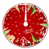 Nueva falda para árbol de Navidad transfronteriza, estampado de Papá Noel, artículos navideños, decoraciones, venta al por mayor y pedidos personalizados