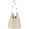 2026 Bolso de Hombro de Nylon de Gran Capacidad Estilo Coreano Nuevo para Mujer, Bolso Tote Casual Suave y Esponjoso Acolchado Estilo Perezoso para Estudiante y Viajero