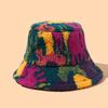 Sombrero de plastilina de color lana de cordero femenina sombrero de pescador de comercio exterior comercio electrónico transfronterizo exportación otoño e invierno sombrero de cubo cálido