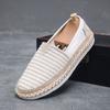 Sapatos de Pano Velho de Pequim Masculinos Verão Slip-on Casuais Trabalho Sem Cadarço Linho Sapatos de Pescador