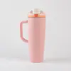 Taza de Coche de 40 oz de Gran Capacidad Portátil Taza de Hielo para Coche con Tapa de Apertura Rápida Taza Doble para Bebidas y Frutas Taza Térmica Venta al por Mayor