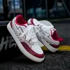 Zapatillas Deportivas para Hombre Color Borgoña Bloque de Color Estilo Nuevo 2026 con Malla Transpirable Suela Gruesa Zapatos Casuales Zapatos de Skateboard para Hombre Dropshipping