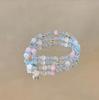 Pulsera de Mariposa Amor Flor Otoño Nueva Pulsera de Cristal de Mariposa para Mujer, Diseño de Nicho, Estilo Ins, Joyería de Pulsera para Estudiante de Alta Gama