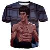 Camiseta Kung Fu Gigante Li Xiaolong Impressa em 3D Masculina Verão Casual Top Solto Manga Curta Venda Direta de Fábrica