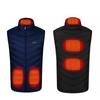Chaleco térmico inteligente de invierno transfronterizo zona de doble control 5 zonas 11 USB ropa cálida de temperatura constante chaleco calefactable eléctrico venta al por mayor