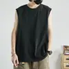 Camiseta sin mangas para hombre, chaleco de verano para niño, moderno, de algodón, para deporte, popular en internet, chaleco de baloncesto para fitness, hombre